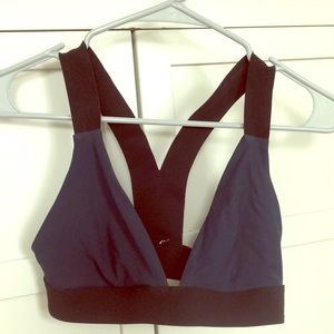 Navy and Black Colorblock Bikini Top